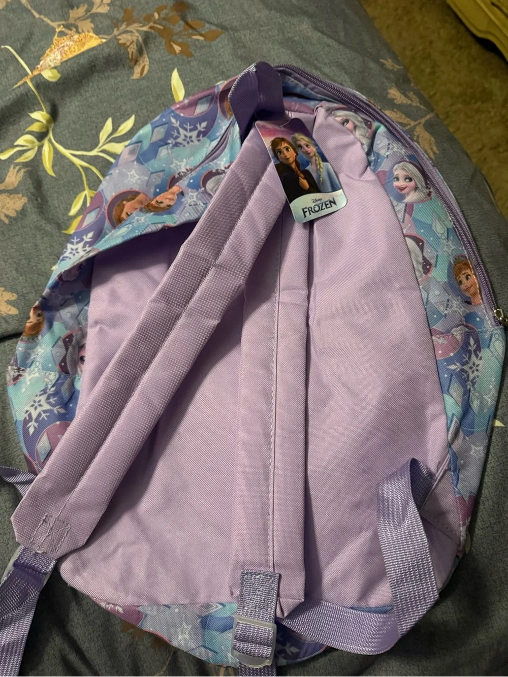 Girls Frozen-Themed Purple & Blue Backpack